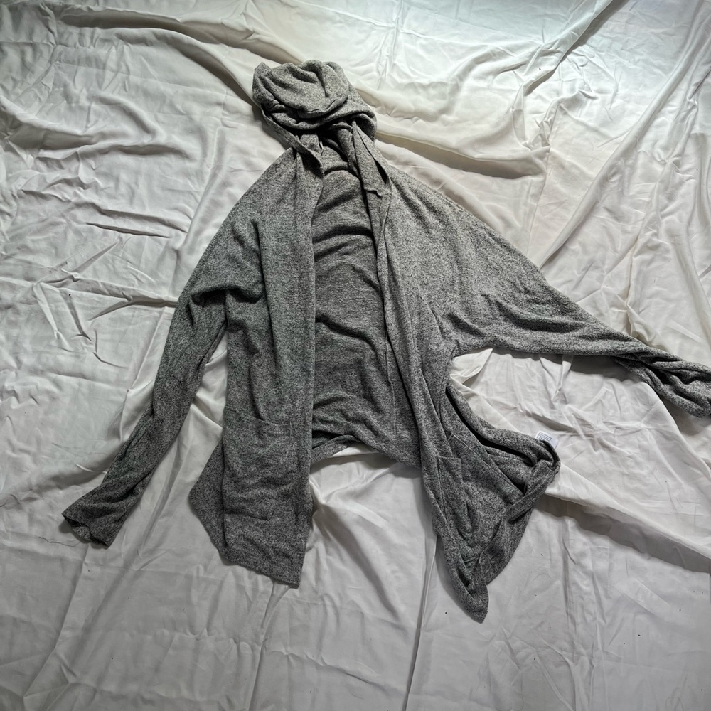 Women’s Grey Cardigan With Hood
